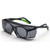 Univet Model 5X7 Smoke Glasses with Black & Green Frames (MDU5032SC)