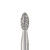 Parkell 379-018M Sterile Medium Grit Football Diamond Bur with FG Shank (SDS-379-018M)