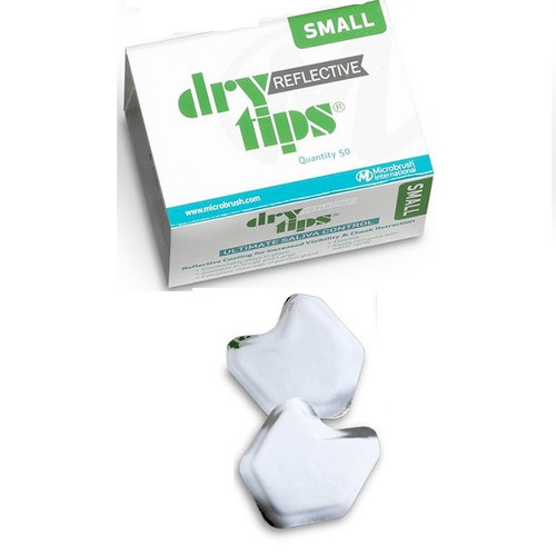 Small Silver Reflective Saliva Absorbent DryTips® - 50/Box ...