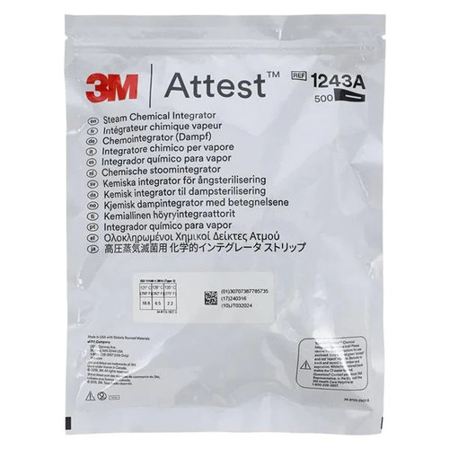 3M 2" x 0.75" Attest SteriGage Steam Sterilization Chemical Integrator