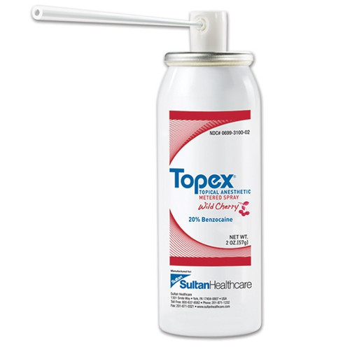 Sultan Healthcare Topex® Topical 2 oz. Wild Cherry Metered Spray w/ 25  disposable tips (AD31000)