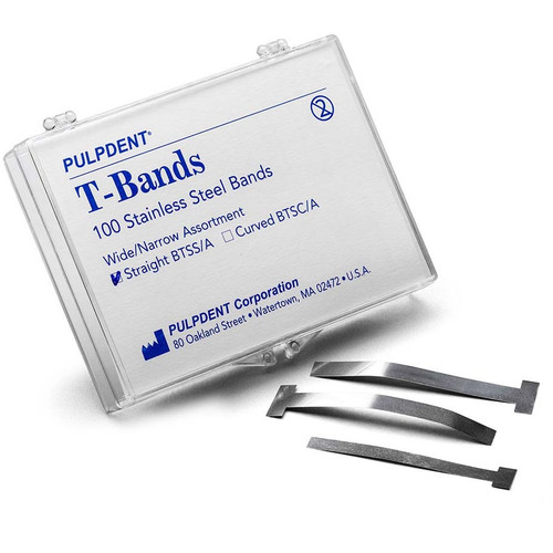 T Band Stringer Pulpdent Straight Assorted Stainless-Steel T-Bands (BTSS/A)