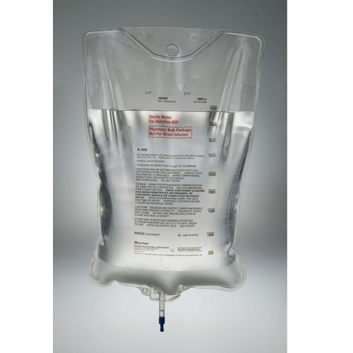 Baxter Sterile Water for Injection in 5,000mL Viaflex Plastic Container ...