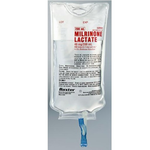 Baxter 40mg/200mL Milrinone Lactate in 5% Dextrose for Injection in ...
