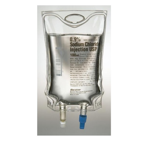 Baxter 0.9% Sodium Chloride for Injection in 100mL Viaflex Plastic ...