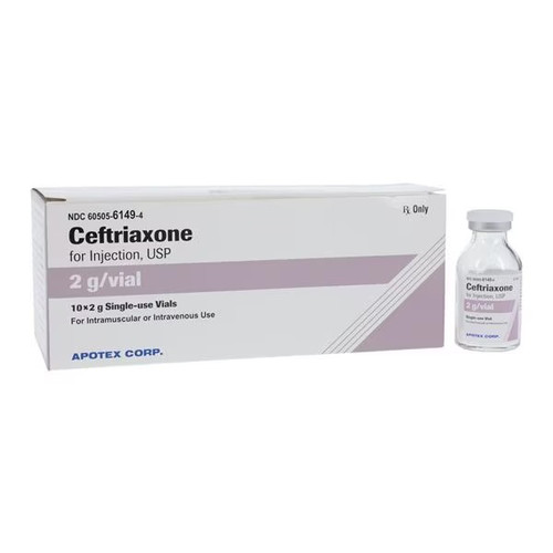 Apotex 2 Grams Ceftriaxone for Injection in 20mL Vial (60505614904)