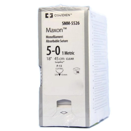 Maxon™ 50 x 18" Clear Polyglyconate Monofilament Suture with P13