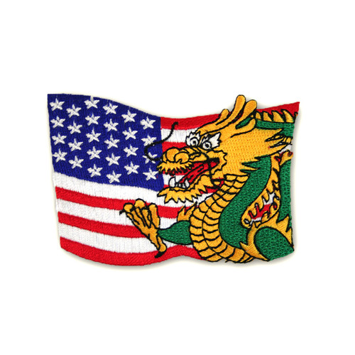 #1385 DRAGON/FLAG  3.5"