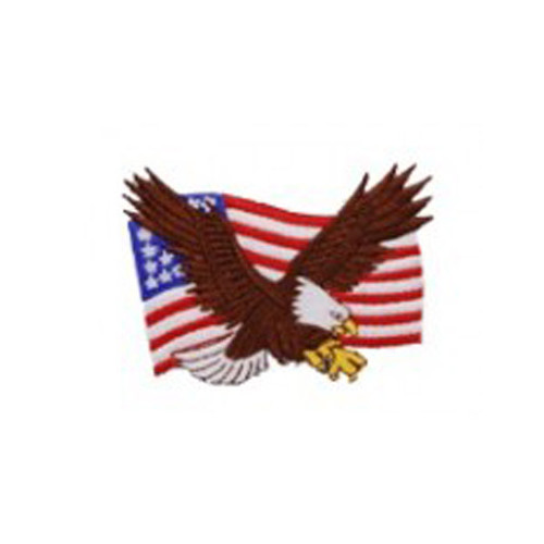 #1232 EAGLE ON FLAG 3.5"