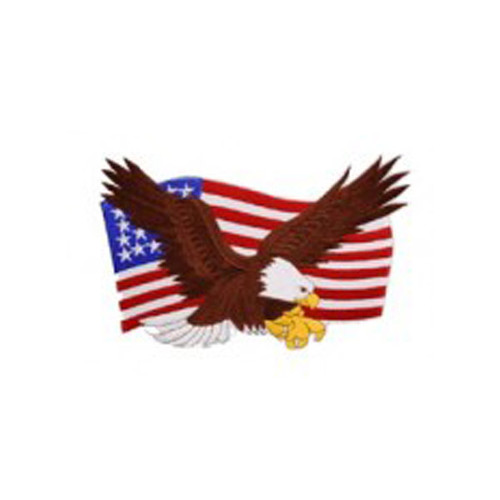 #1233 EAGLE ON FLAG 9"