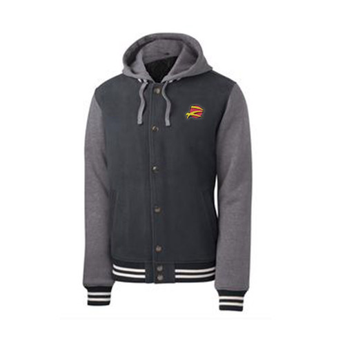 Z Logo Insulated Letterman Jacket: Graphite/Heather