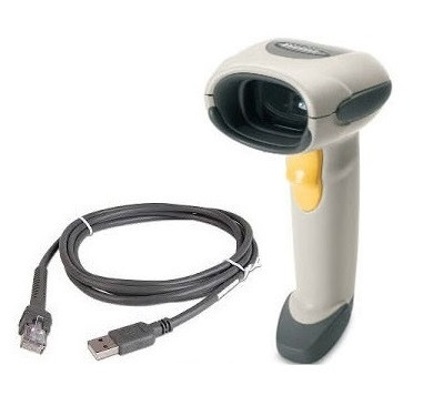 LS4208 USB Barcode Reader- Plug and Play- High Performance 1D Laser Bar Code Scanning- Color: White.