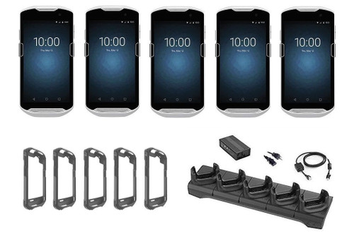 Bundle QTY (5), Zebra TC57 Heavy Duty Android Handheld, 2D/1D/QR Barcode Scanner