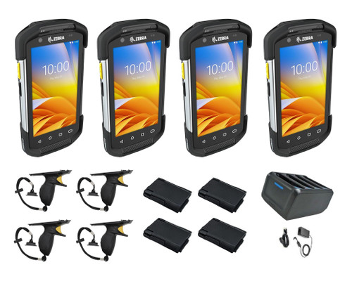 Bundle of 4 | Zebra TC72 Wireless Android Pistol-Grip 2D/1D/QR Barcode Scanner