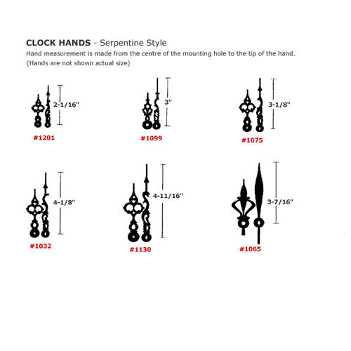 Clock Hands - Serpentine