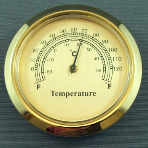 50mm Thermometer gold dial
