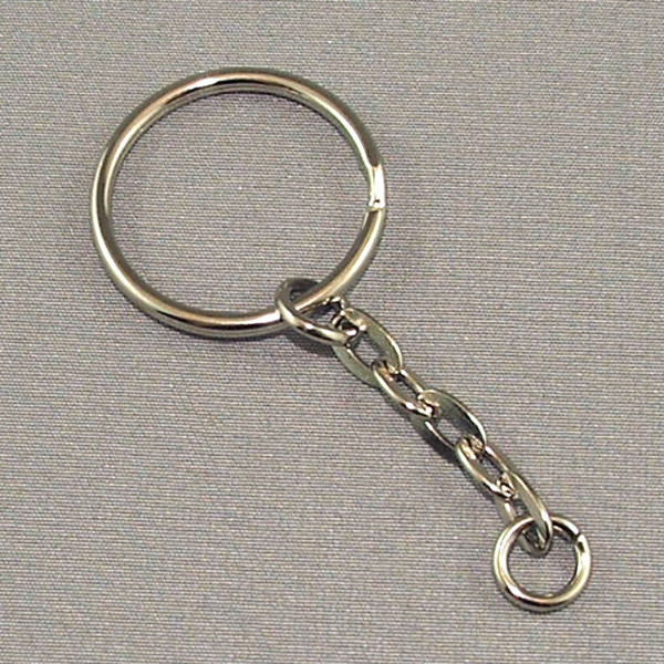 Key Ring - Nickel Link Chain