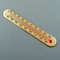 Gold coloured, aluminium, strip thermometer