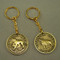 Coin/ Key ring/ Antique Bronze/double sided/Tiger /Devil