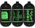 Ninja SL3 Bottle Only - 80/4500 - Gloss Black/Highlighter Green