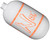 Ninja SL3 Bottle Only - 68/4500 - Gloss  White/Highliter Orange
