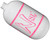 Ninja SL3 Bottle Only - 68/4500 - Gloss  White/Highliter Pink