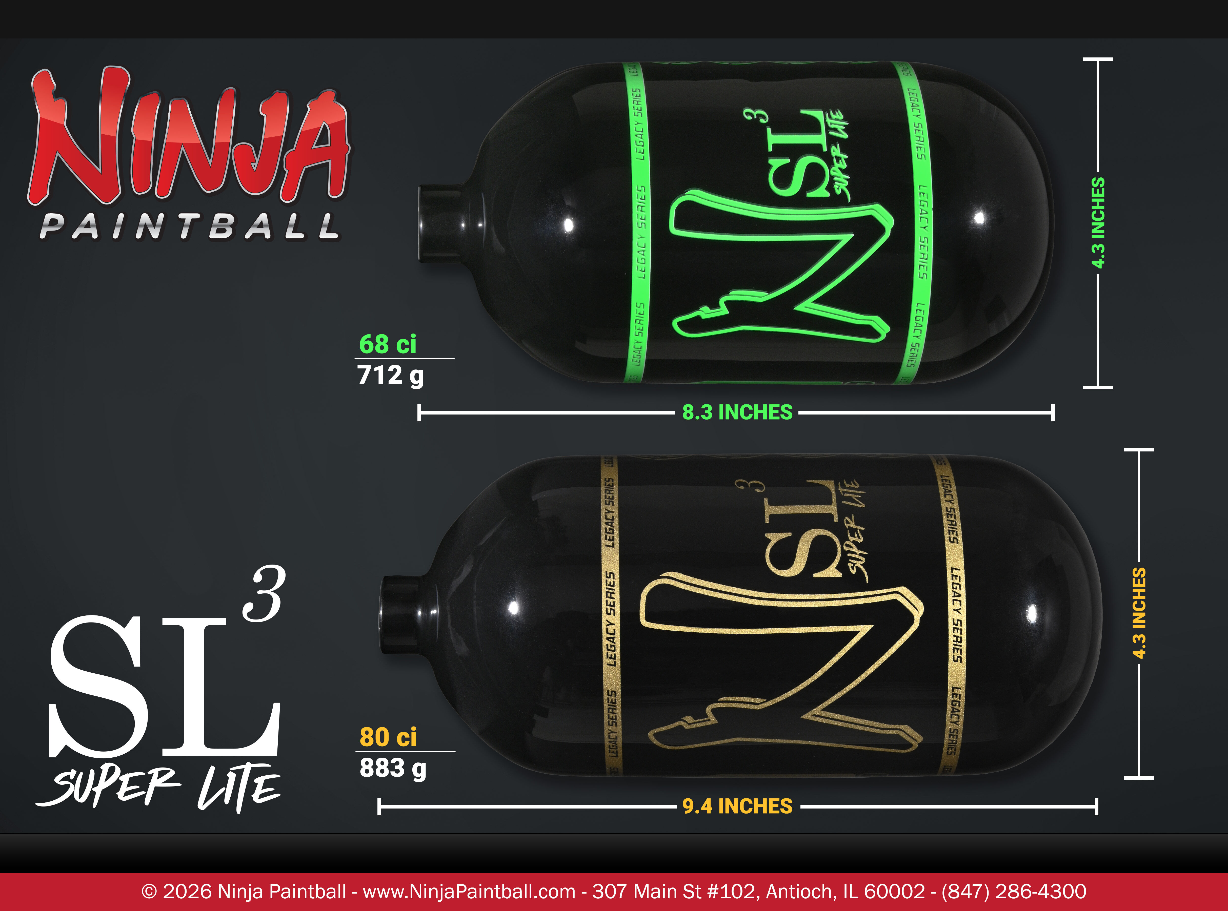 Ninja SL3 Bottle Specifications