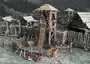 Battle Systems Fantasy Terrain Lookout Tower - 28-35mm DND D&D RPG Wargames Historical / Fantasy Card Scenery