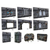 Battle Systems Sci-fi Terrain Gothic Walls Sheet - 28-35mm RPG / Wargames / 40k Necromunda Card Scenery