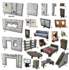 Battle Systems Urban Apocalypse Terrain City Block Core Set - 28-35mm RPG / Wargames 40k Crisis Protocol Modern Zombies Card Scenery