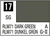 Mr Hobby C17 Semi-Gloss RLM71 Dark Green German Aircraft Paint (10ml)