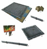 Battle Systems Urban Apocalypse Terrain Urban Floor Tiles Pack - 28-35mm RPG / Wargames 40k Necromunda Fallout Zombies Card Scenery