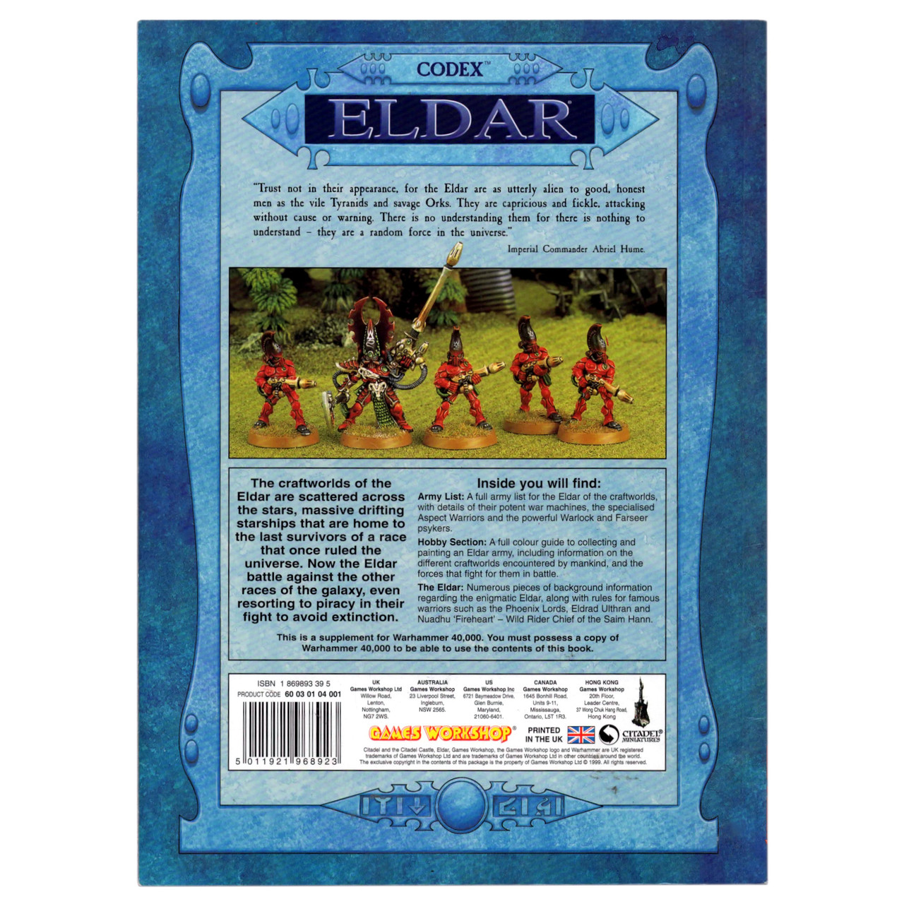 Oldhammer Marathon Day 12 – 3rd Edition Codex: Eldar Cover by