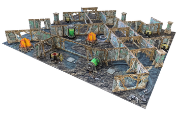 Battle Systems Sci-fi Terrain Alien Catacombs Core Set - 28-35mm RPG / Wargames / 40k Necromunda Card Scenery