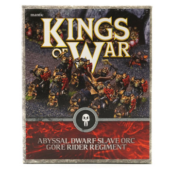 Kings of War Abyssal Dwarf Slave Orc Gore Riders Regiment - Backorder (Mantic Direct)