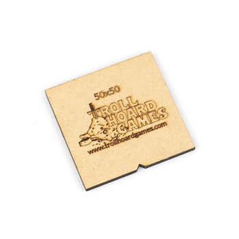 50mm Square Miniature Base (MDF) for Kings of War, Warhammer Fantasy