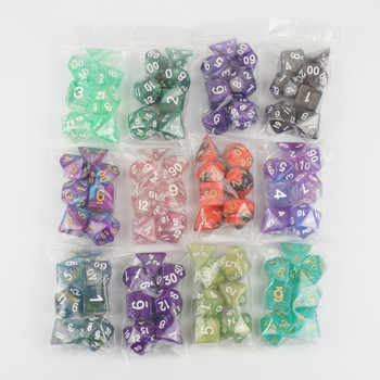 Unbranded 7 Piece RPG Polyhedral Dice Set Lot