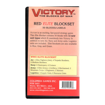 Columbia Games Victory: The Blocks of War (1st) Red Elite Blockset #3526
