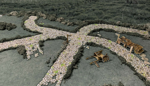 Battle Systems Fantasy Terrain Roads & Rivers - 28-35mm DND D&D RPG Wargames Historical / Fantasy Card Scenery