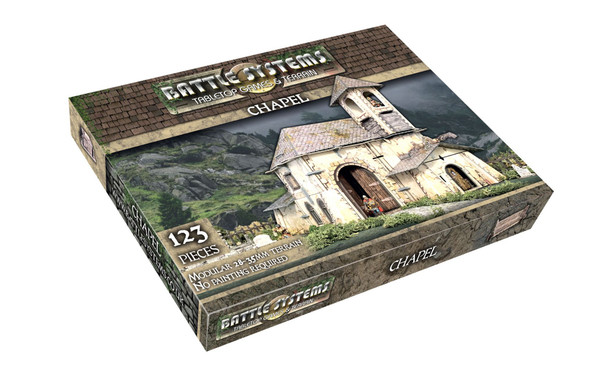 Battle Systems Fantasy Terrain Chapel - 28-35mm DND D&D RPG Wargames Historical / Fantasy Card Scenery