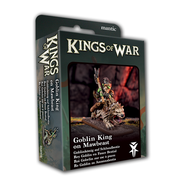 Kings of War Goblin King on Mawbeast