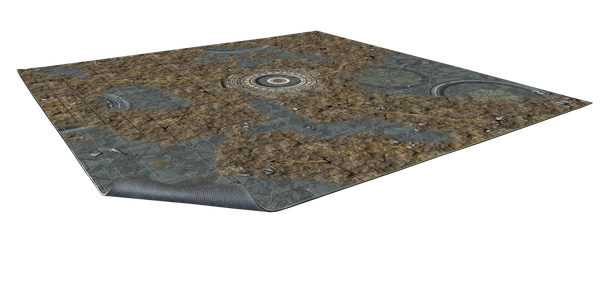 Battle Systems Terrain Alien Catacombs Game Mat 2x2 - Neoprene Playmat for 40k, Necromunda, Fallout, Marvel: Crisis Protocol