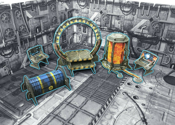 Battle Systems Sci-fi Terrain Sci-fi Dimension Gate - 28-35mm RPG / Wargames / 40k Necromunda Card Scenery