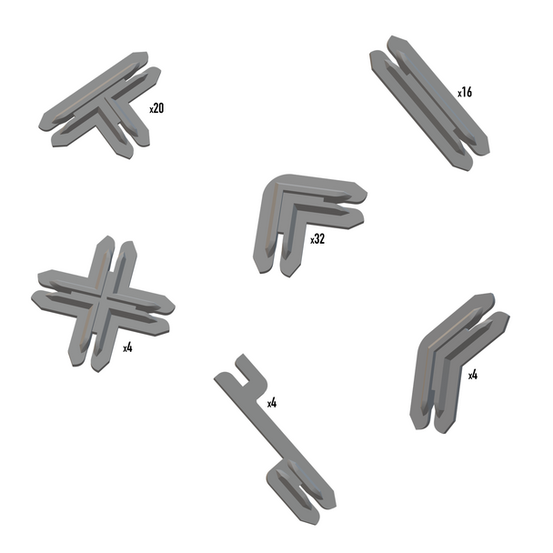 Battle Systems Terrain Plastic Terrain Clips (Grey)