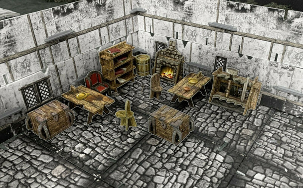 Battle Systems Fantasy Terrain Village Furniture - 28-35mm DND D&D RPG Wargames Historical / Fantasy Card Scenery