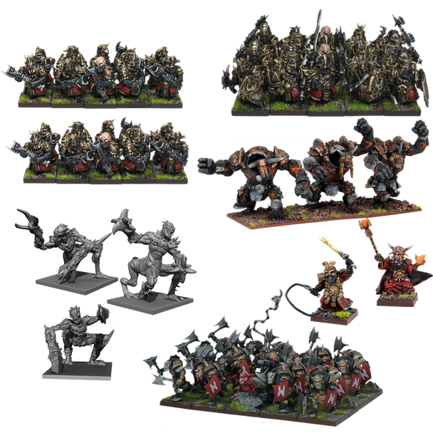 Kings of War Abyssal Dwarf Mega Army