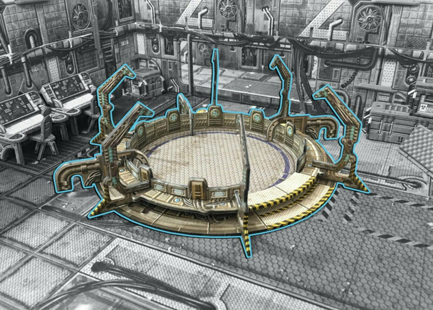 Battle Systems Sci-fi Terrain Particle Transmitter - 28-35mm RPG / Wargames / 40k Necromunda Card Scenery