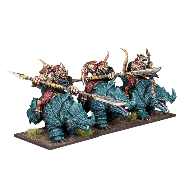 Kings of War Salamander Rhinosaur Cavalry Regiment