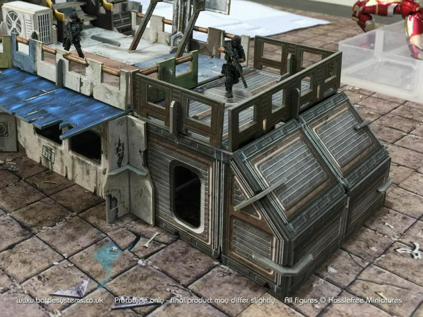 Battle Systems Urban Apocalypse Terrain Shanty Accessories Sheet - 28-35mm RPG / Wargames 40k Necromunda Fallout Zombies Card Scenery