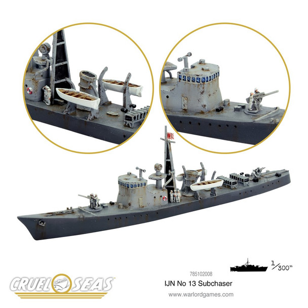Cruel Seas WWII Naval Battle Game IJN No 13 Subchaser